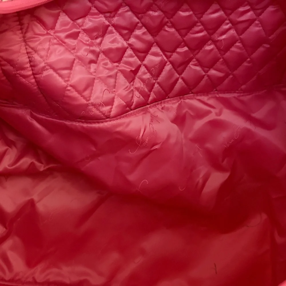 Vera Bradley Pink and Red Floral Weekender Travel Bag - Picture 4 of 5